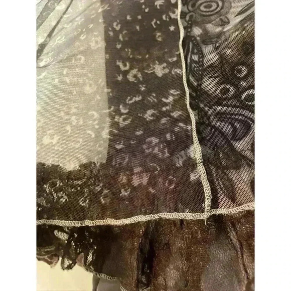 ALEXIS M Steampunk Slip Dress Grunge Hi Low Y2k Retro Layered Mini Cocktail VTG - Picture 11 of 13